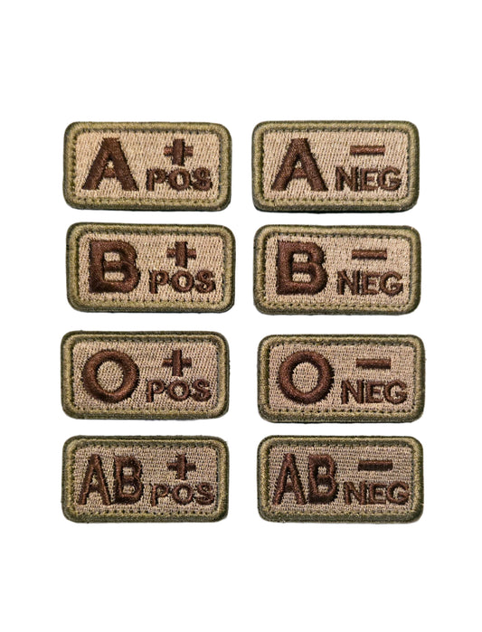 Blood Type Patches (velcro)
